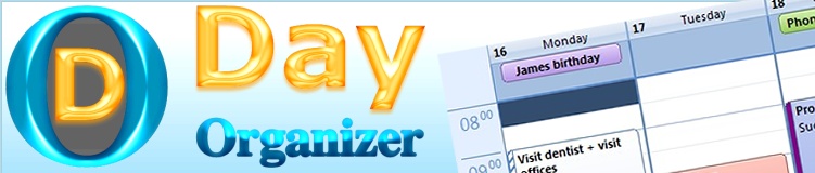 Planning calendar - Day Organizer software (freeware - free of charge)